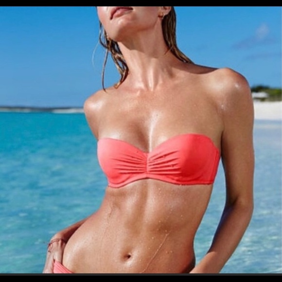 Victoria’s Secret | Neon Coral Push-up Bikini Top - Picture 2 of 5